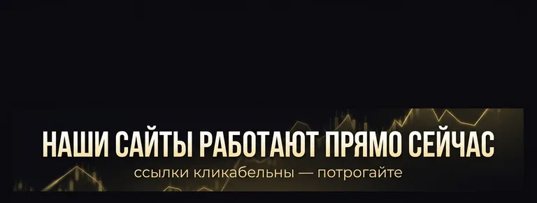 Наши сайты работают прямо сейчас — ссылки кликабельны, потрогайте.